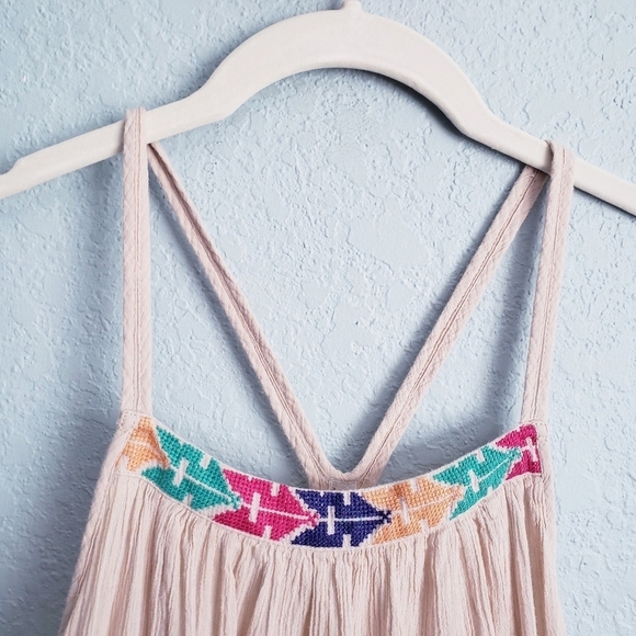 Free People Cotton Hi Low Embroidered Ruffle Dress - Picture 5 of 9